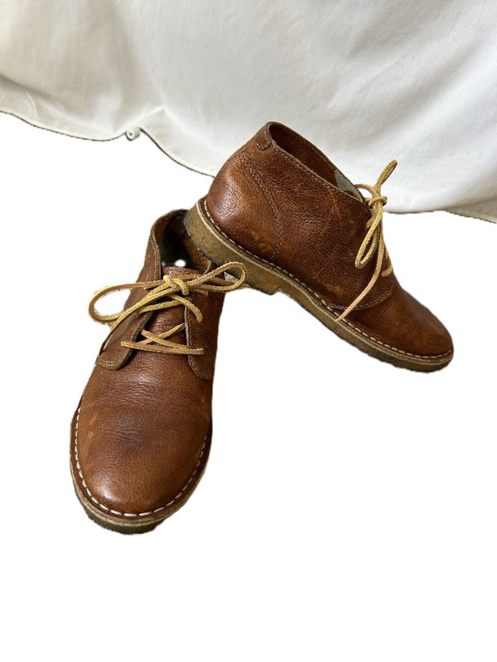 SEAVEES 3 Eye Brass Waxed Pebbled Leather Chukka 7